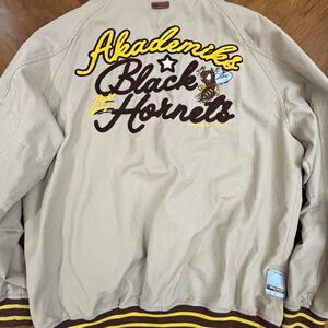 Vintage Y2K Akademiks Black Hornets varsity bomber jacket
